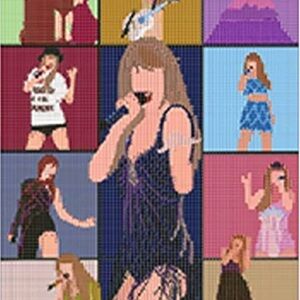 Pop Art Concert Collage Painting Wall Art - Female Singer Illustration